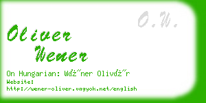 oliver wener business card
